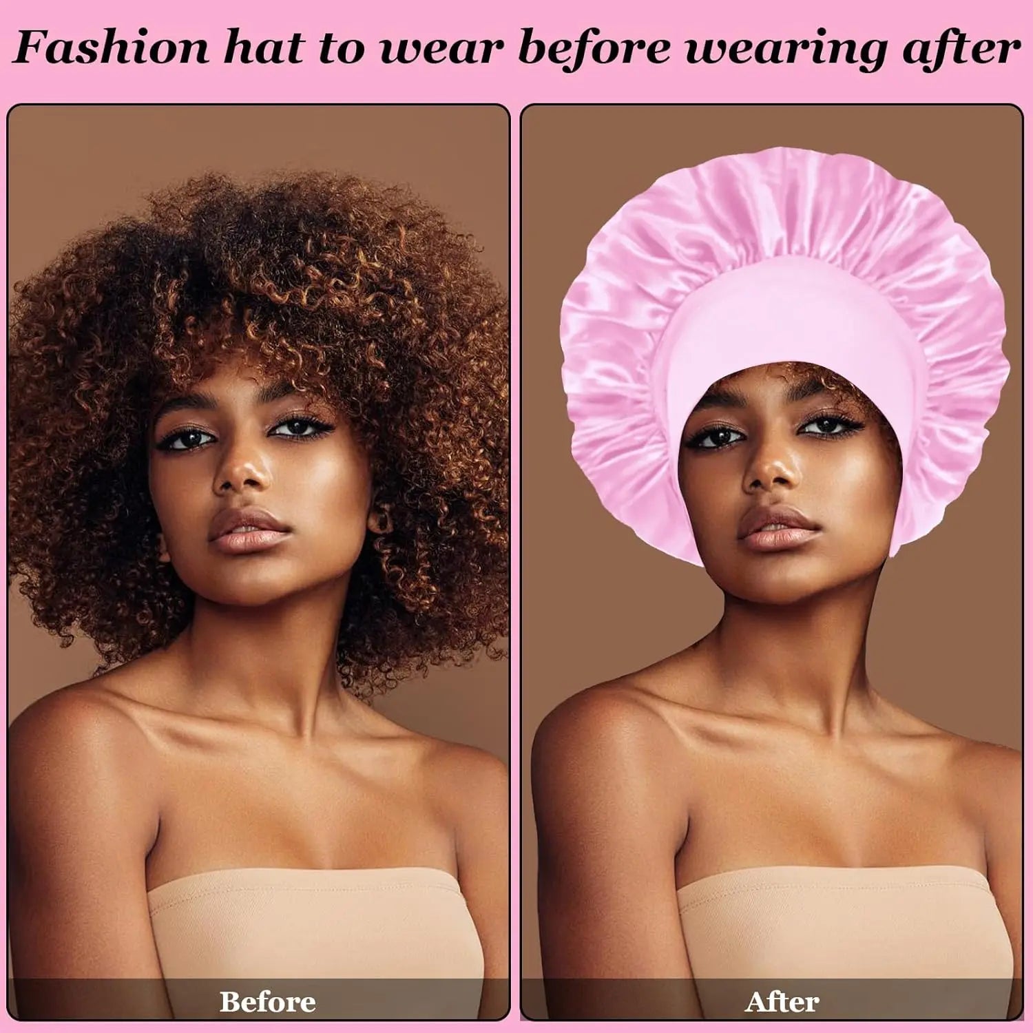 Silk Satin Bonnet - Wide Band Hair Wrap for Curly Hair - MamaNest
