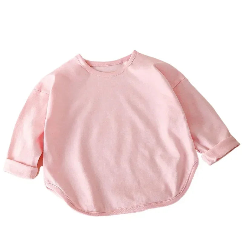 Baby Long Sleeve T-Shirt - Pure Cotton Basic Tee (Boys & Girls) - MamaNest