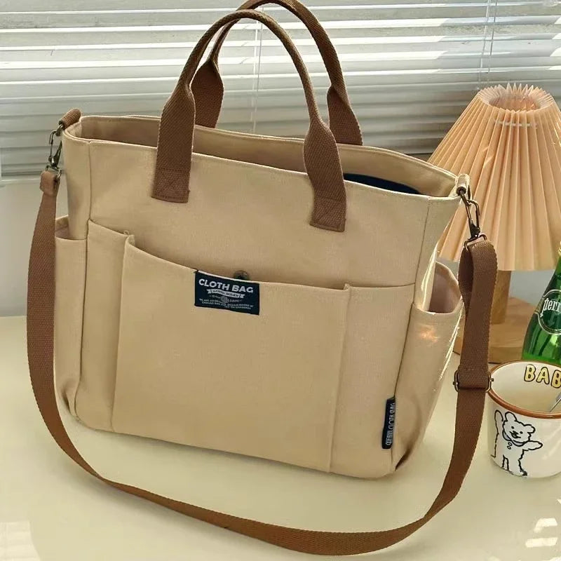 Canvas Tote Bag - Large Capacity Shoulder Bag for Women - MamaNest