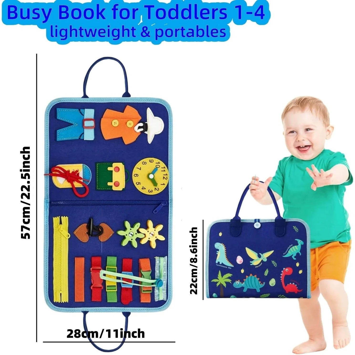 Toddler Busy Board - Montessori Educational Travel Activity Toy - MamaNest