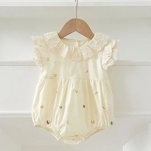 Summer Princess Dress for Girls - Cotton Embroidery Dress - MamaNest