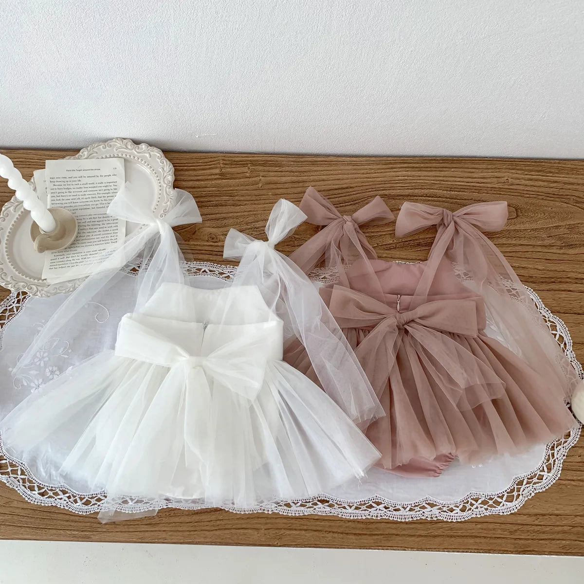 Baby Girl Polka Dot Romper - Lace Princess Dress Bodysuit 0-24M - MamaNest