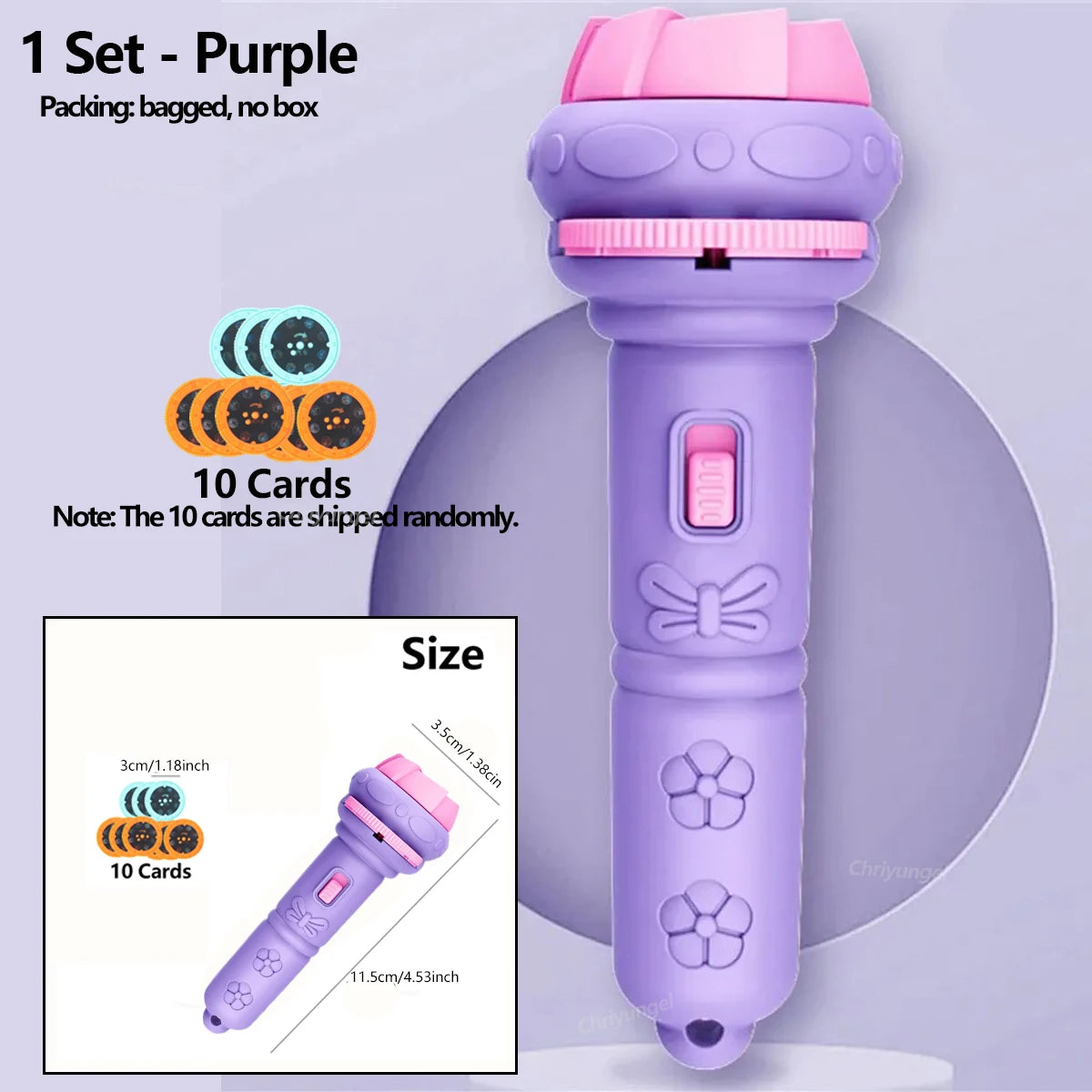 10Pcs Cartoon Projector Flashlight Cards, Creative Kids Flashlight Toy Projector for Children, Bedtime Story Toy for Babies