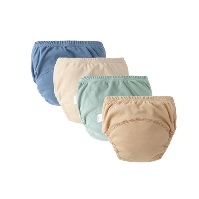 4PCS Baby Waterproof Diapers Pee Shorts Underwears Reusable Soft Ecological Cotton Toddler Potty Training Pants For Boys Girls - MamaNest