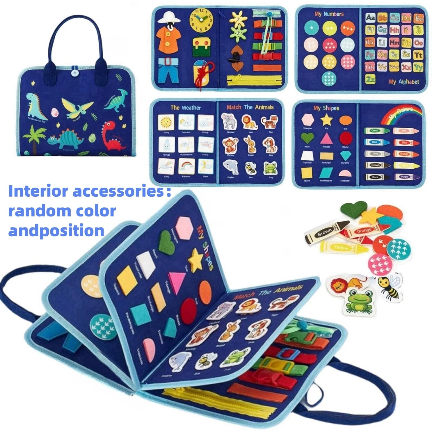 Toddler Busy Board - Montessori Educational Travel Activity Toy - MamaNest