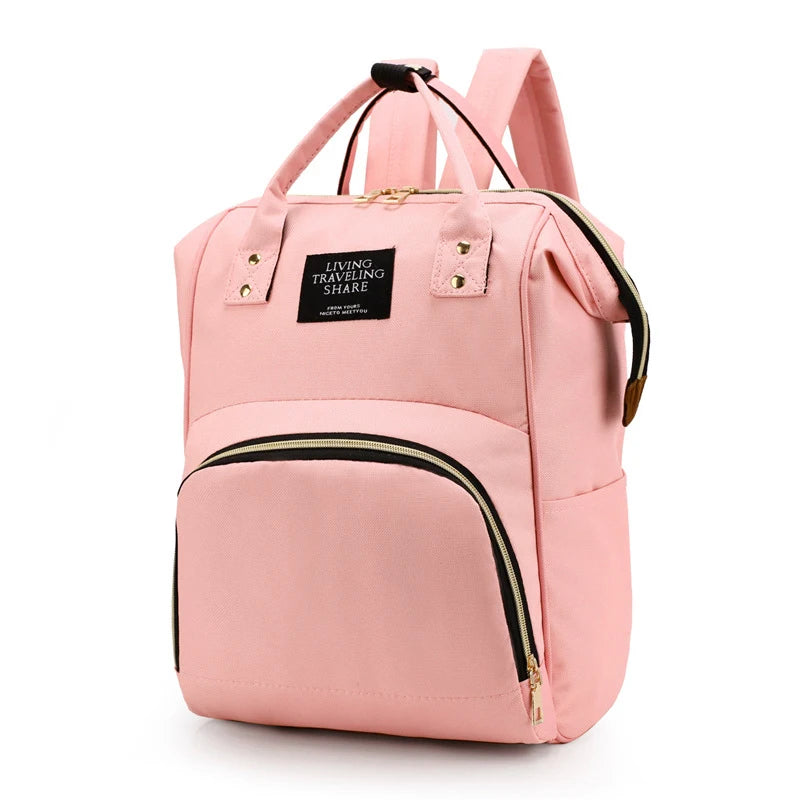 Large Canvas Nappy Bag with Insulated Bottle Holder - Mum Bag - MamaNest