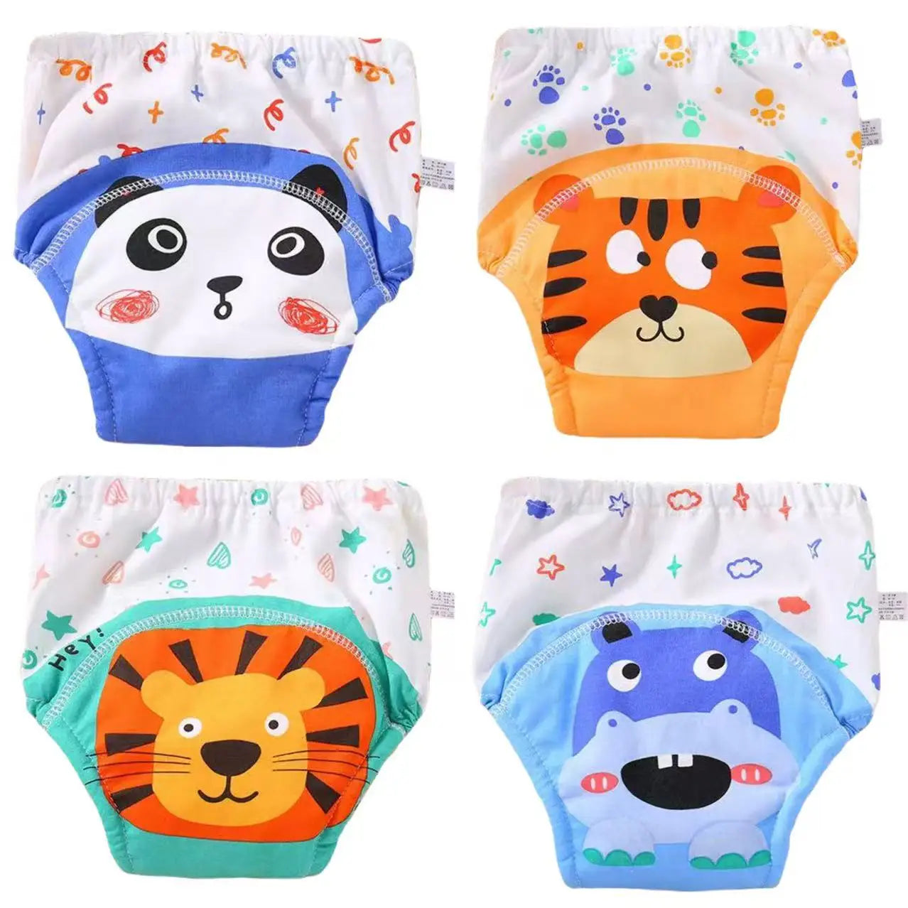 4PCS Baby Waterproof Diapers Pee Shorts Underwears Reusable Soft Ecological Cotton Toddler Potty Training Pants For Boys Girls - MamaNest