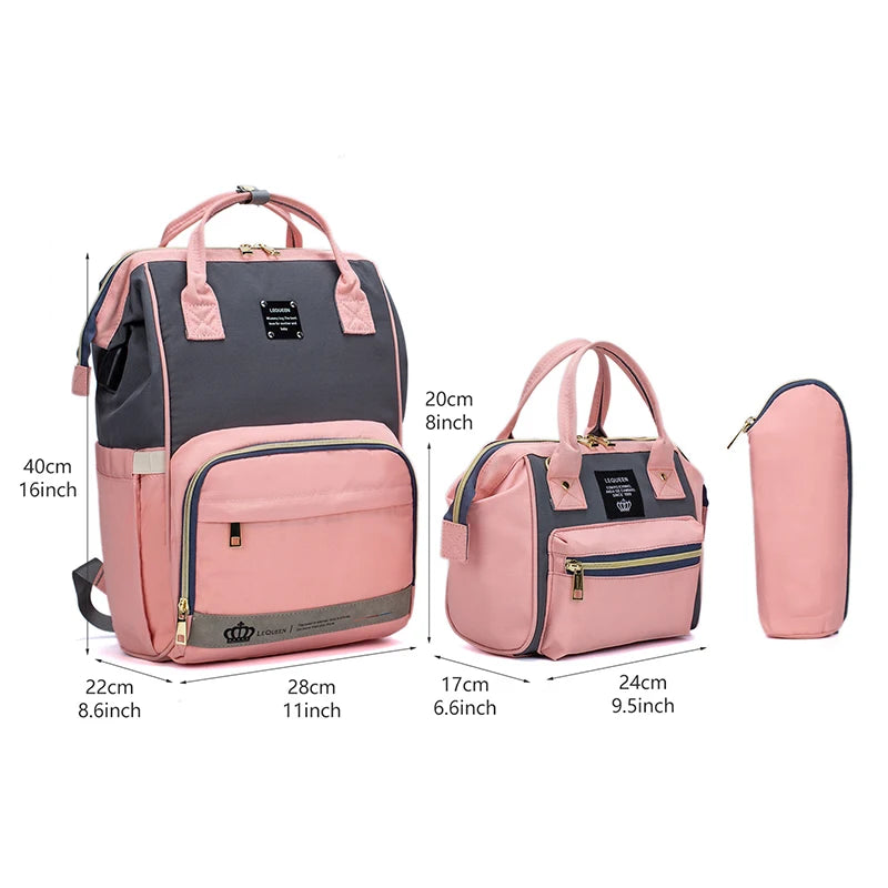 5 Piece Diaper Bag Set - Complete Nappy Bag System - MamaNest
