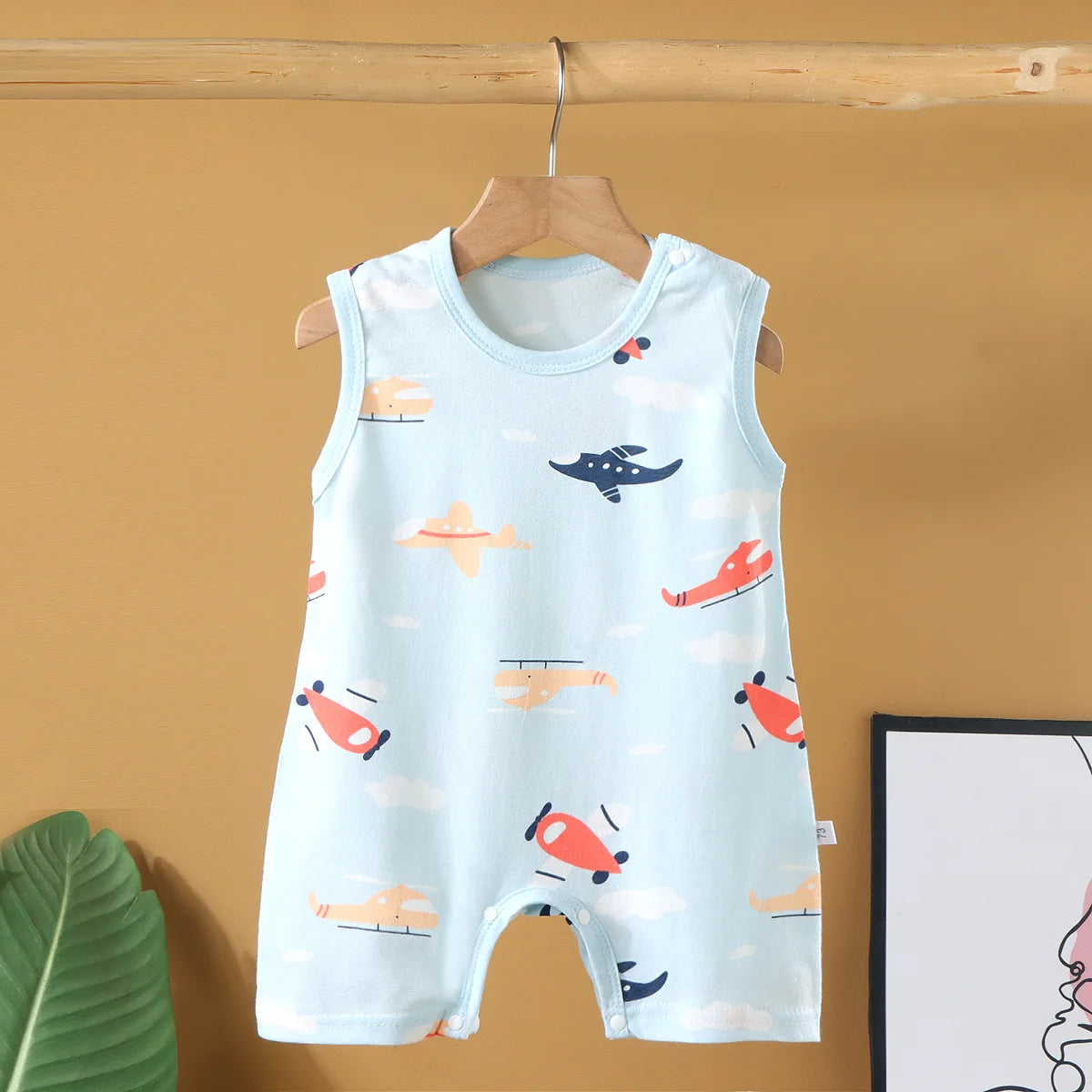 Cotton Baby Crawling Romper - Soft Lightweight Homewear 1-20M - MamaNest