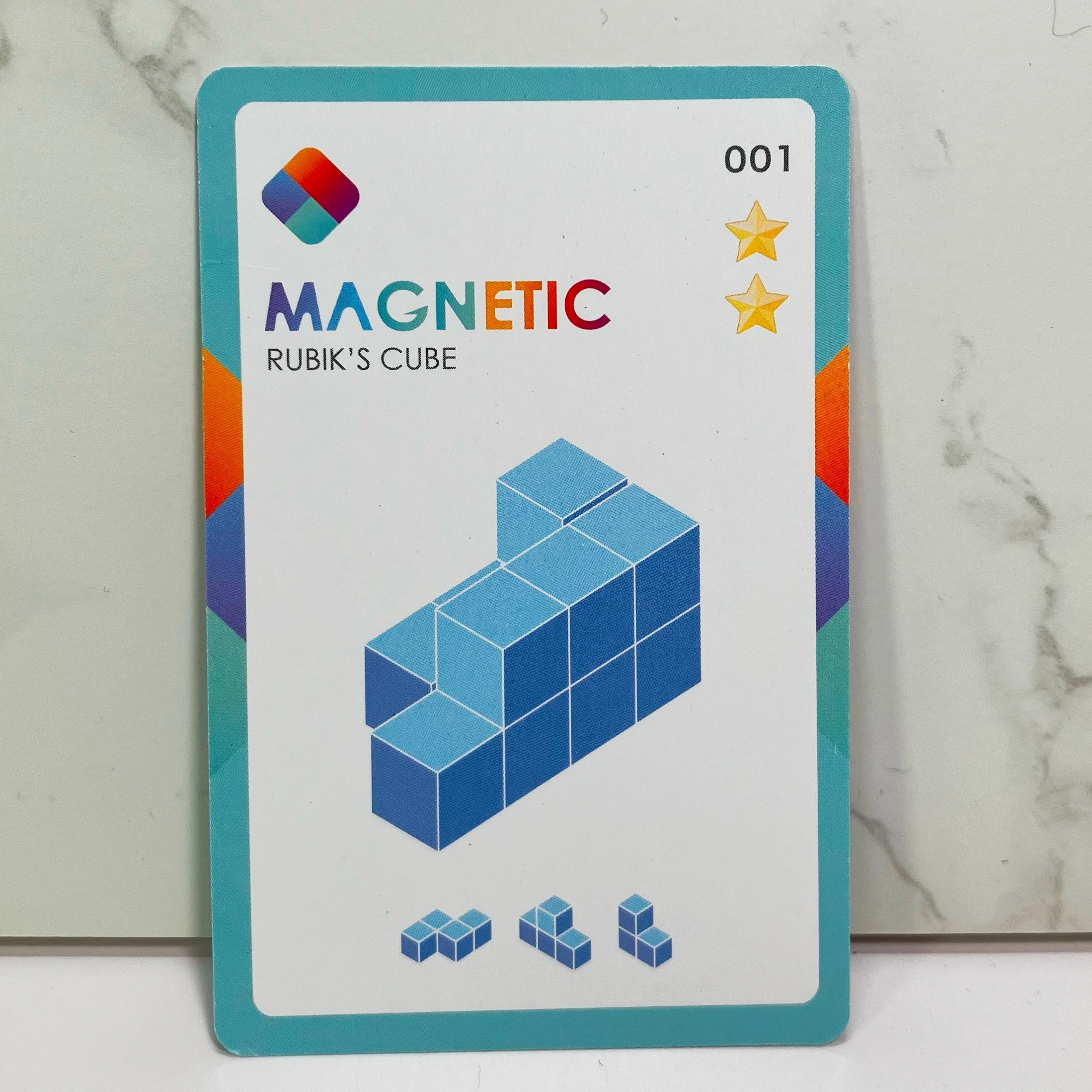 Magnetic Cube Building Blocks - 3D Puzzle Set with 54 Guide Cards - MamaNest