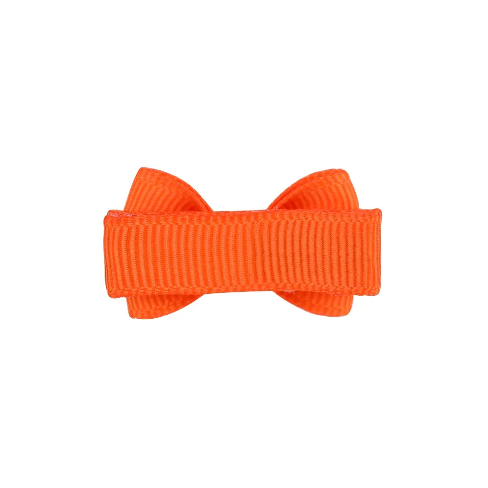 Mini Hair Bows 1.2 Inch - Solid Colour Ribbon Clips for Girls - MamaNest