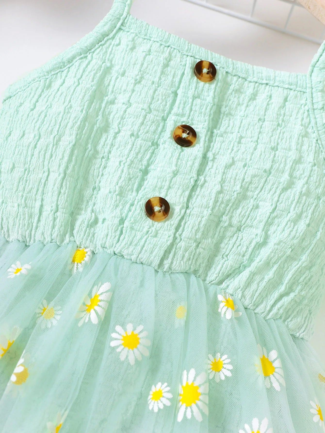 Baby Girl Daisy Chiffon Bodysuit - Lace Up Bow Summer Outfit 3-24M - MamaNest
