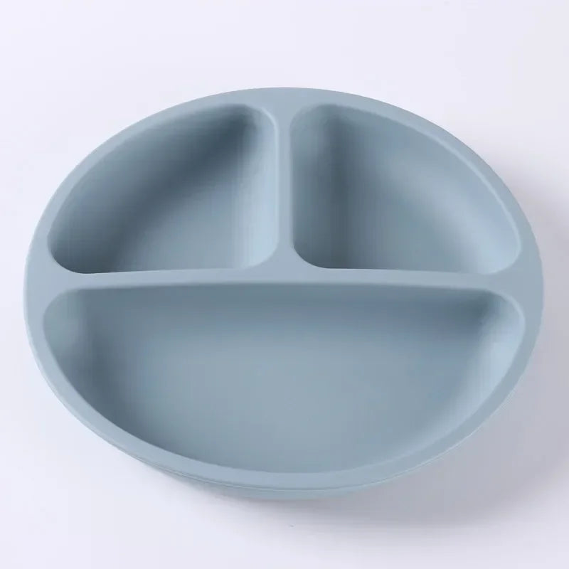 Baby Suction Plate - Silicone Divided Plate with Strong Suction Base - MamaNest