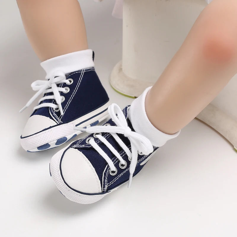Baby Canvas Sneakers - Anti-Slip First Walker Shoes - MamaNest