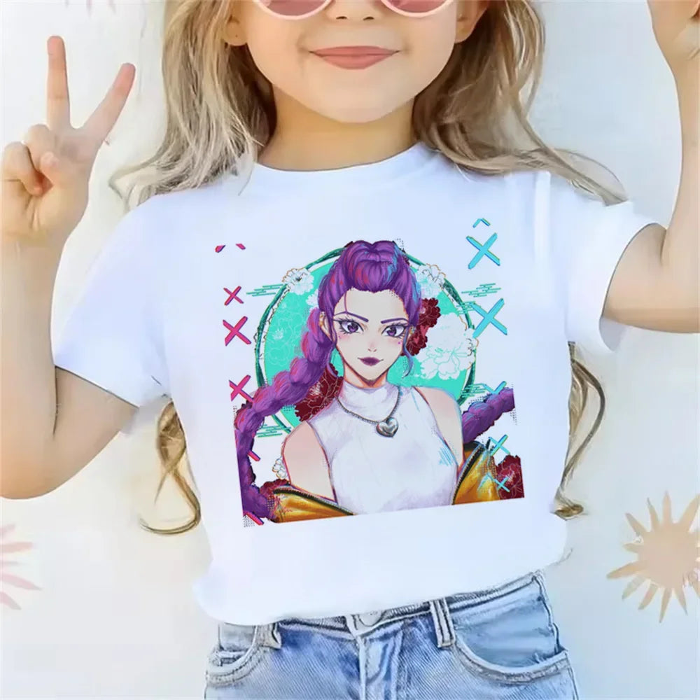 Kids Cartoon T-Shirt - Summer Short Sleeve Graphic Tee - MamaNest