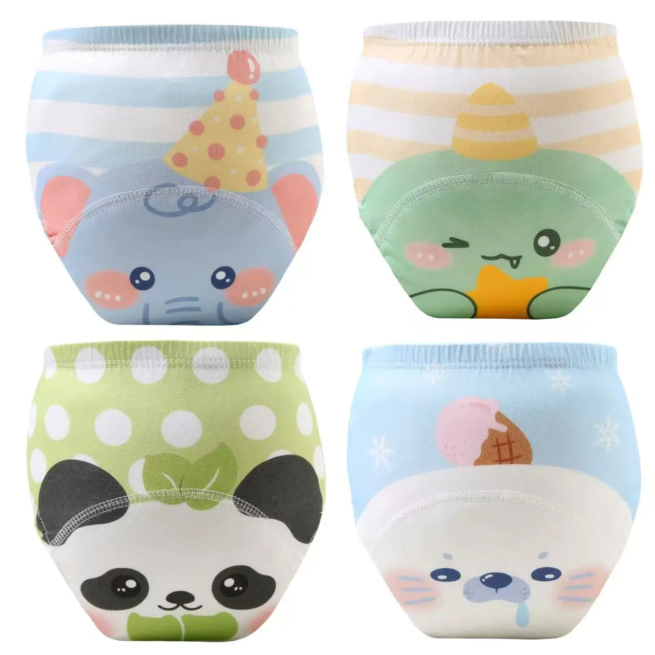 4PCS Baby Waterproof Diapers Pee Shorts Underwears Reusable Soft Ecological Cotton Toddler Potty Training Pants For Boys Girls - MamaNest