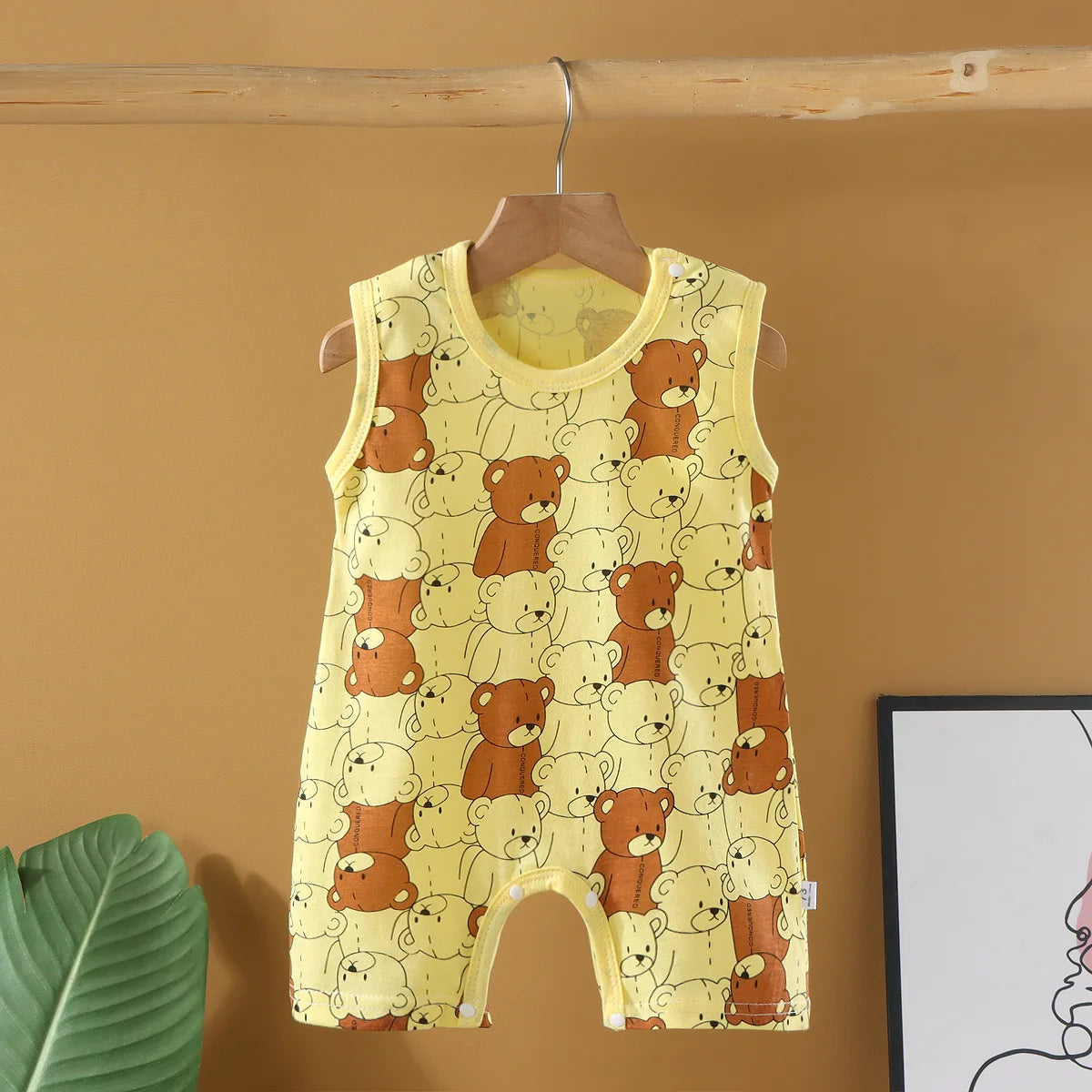 Cotton Baby Crawling Romper - Soft Lightweight Homewear 1-20M - MamaNest