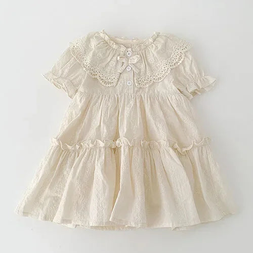 Summer Princess Dress for Girls - Cotton Embroidery Dress - MamaNest