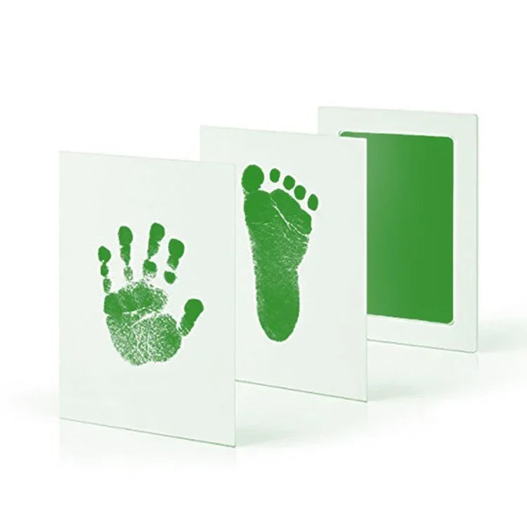 Baby Footprints Handprint Non-toxic Safe No Touch Skin Inkless Ink Pads Kits for 0-10 Months Newborn Pet Dog Footprint Souvenir