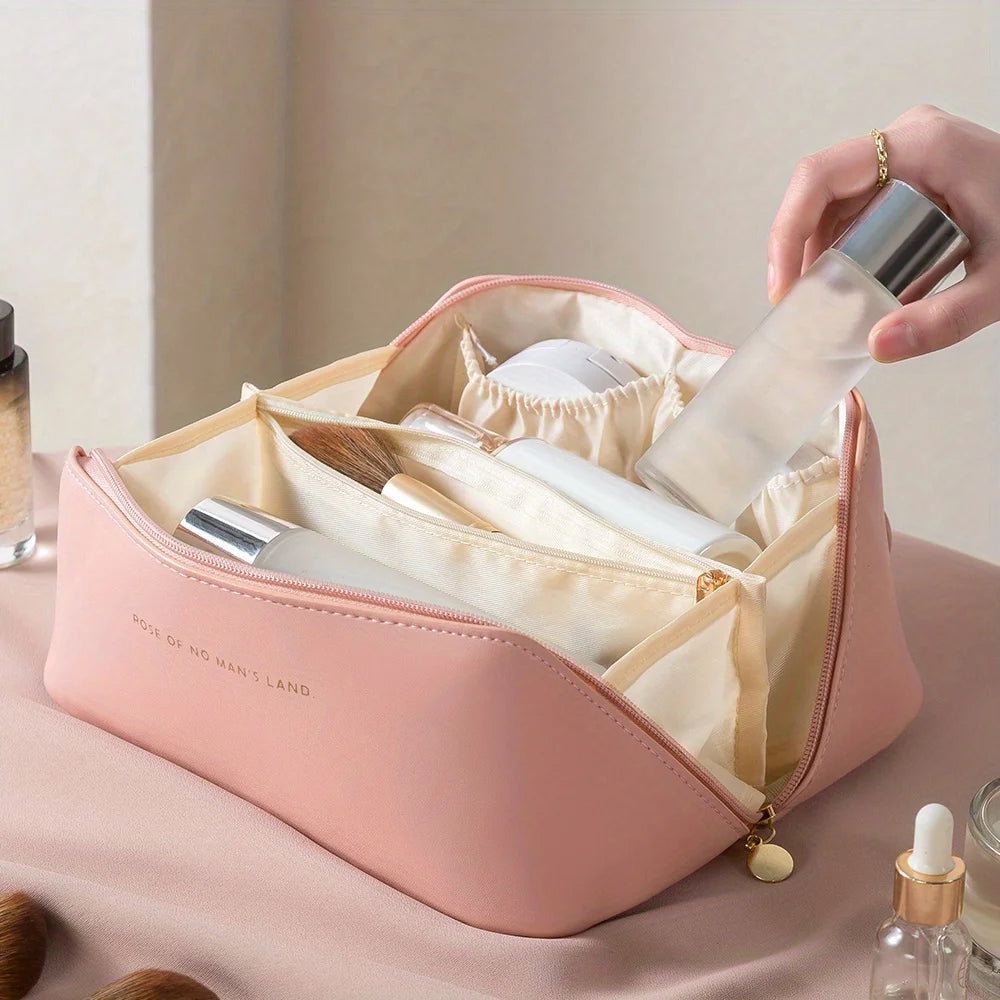 Women Luxury Makeup Organizer Bag Cosmetic Toiletry Kit Case Toiletry Pouch with Zip Lady Storage Box for Cosmetics Toiletries