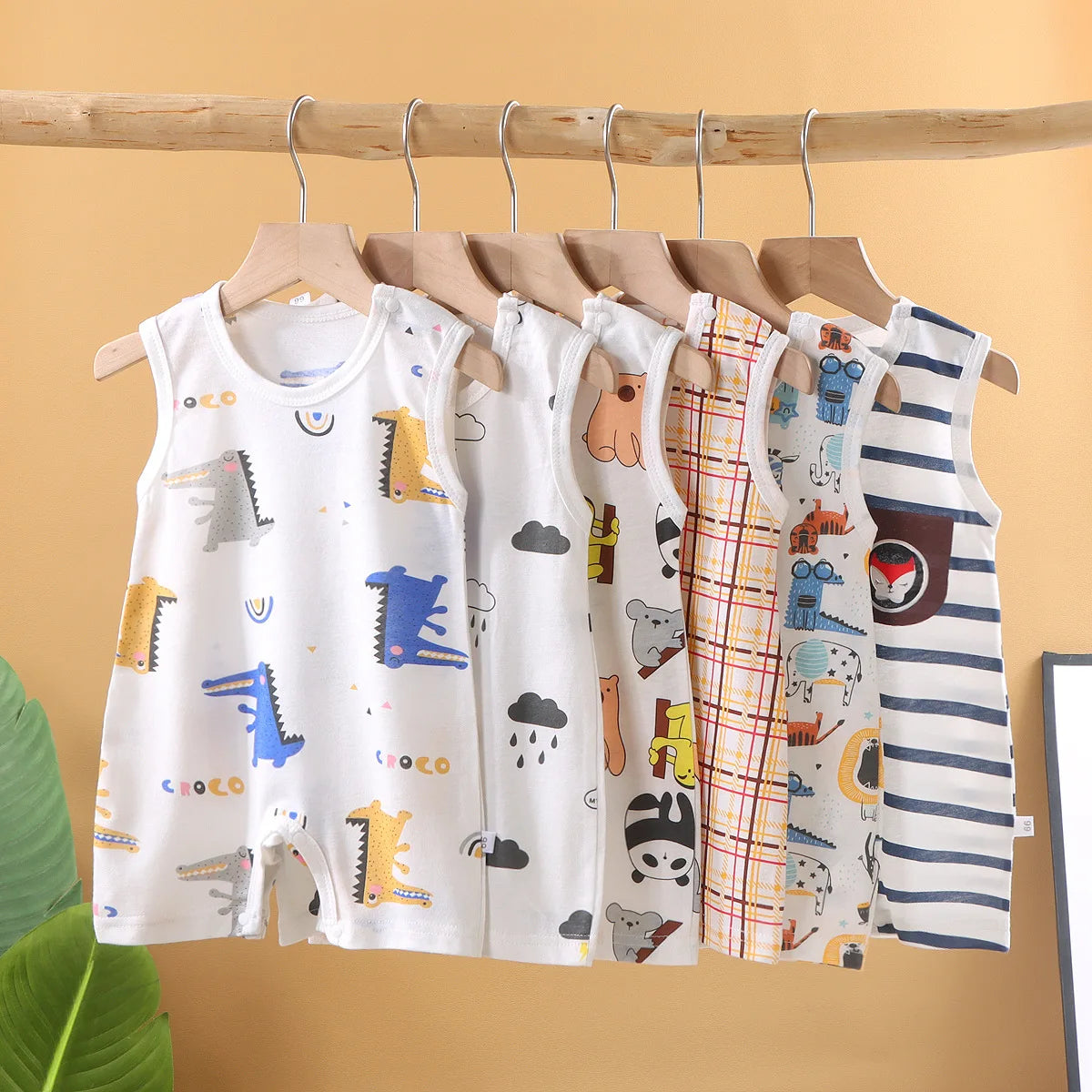 Cotton Baby Crawling Romper - Soft Lightweight Homewear 1-20M - MamaNest