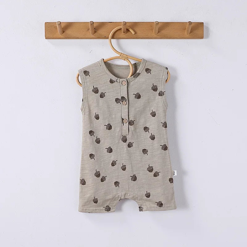 Cotton Baby Romper - Sleeveless Summer Jumpsuit for Newborns 0-24M - MamaNest