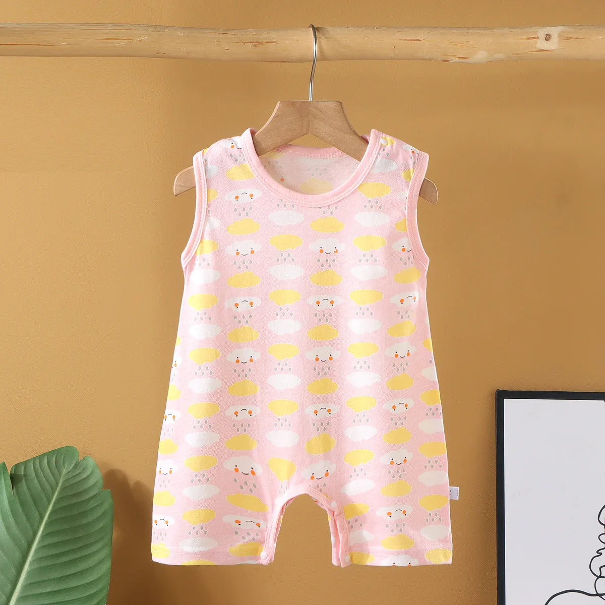 Cotton Baby Crawling Romper - Soft Lightweight Homewear 1-20M - MamaNest