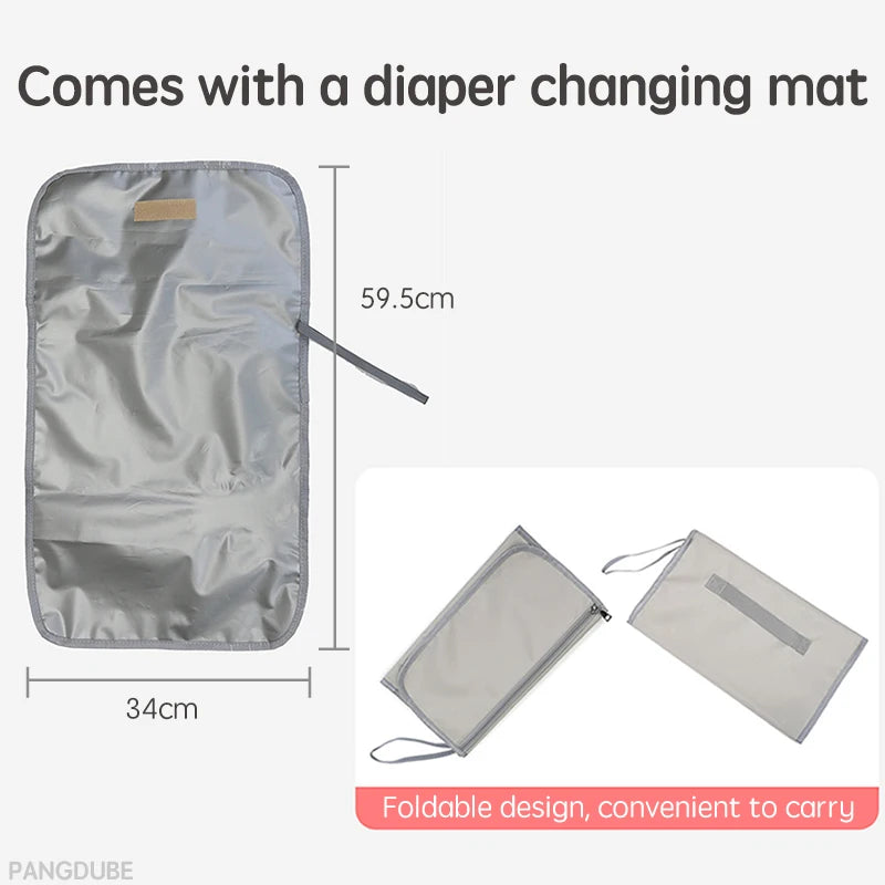 Diaper Backpack with Changing Pad & Stroller Hooks - Nappy Bag - MamaNest