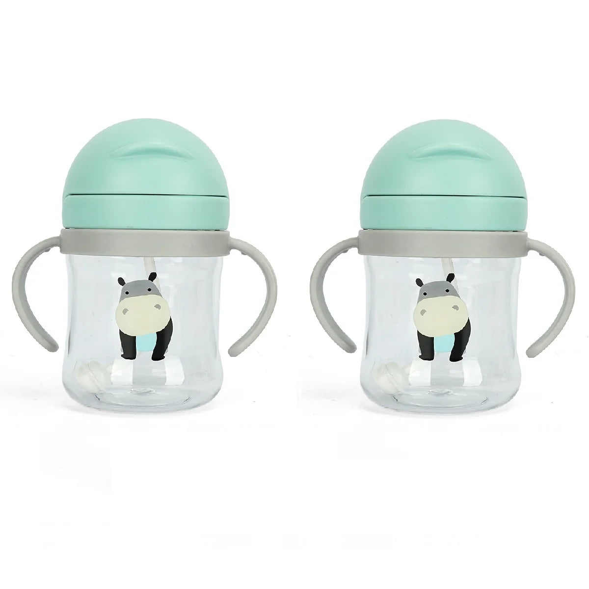 Baby Sippy Cup 250ml - Weighted Straw with Handles (1 or 2 Pack) - MamaNest