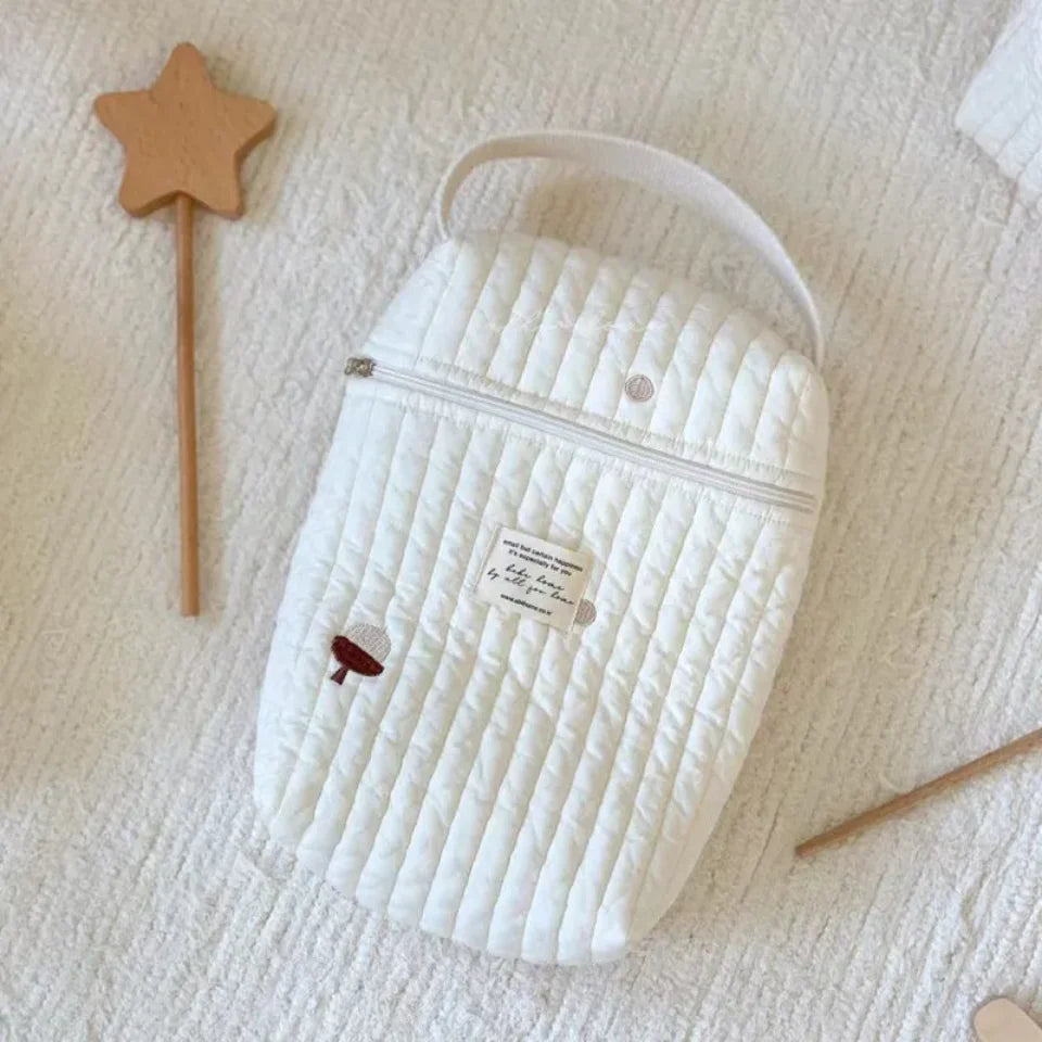 Stroller Organiser Bag - Quilted Nappy Caddy with Pockets