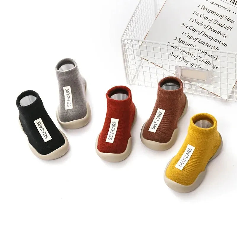 Baby Sock Shoes - Soft Sole Knit Booties for First Walkers - MamaNest