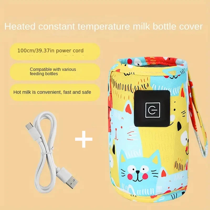 USB Baby Bottle Warmer - Portable with Insulated Bag