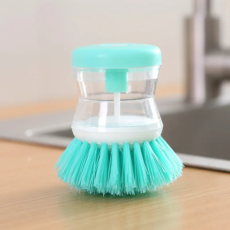 Dish Brush with Soap Dispenser - Press to Dispense Kitchen Cleaning Brush - MamaNest