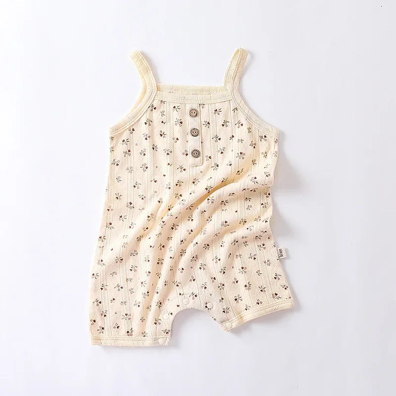 Cotton Baby Romper - Sleeveless Summer Jumpsuit for Newborns 0-24M - MamaNest