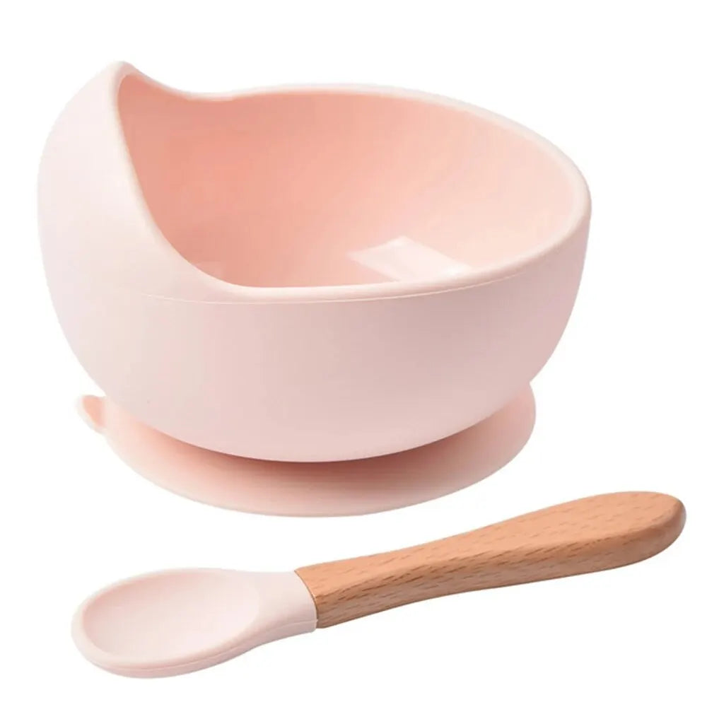 Silicone Baby Feeding Bowl with Spoon - Spill-Proof Suction Base - MamaNest