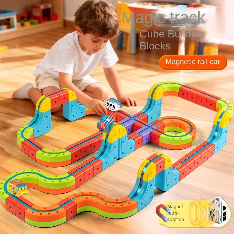 Magic Track Train Set - DIY Building Block Railway Toy - MamaNest