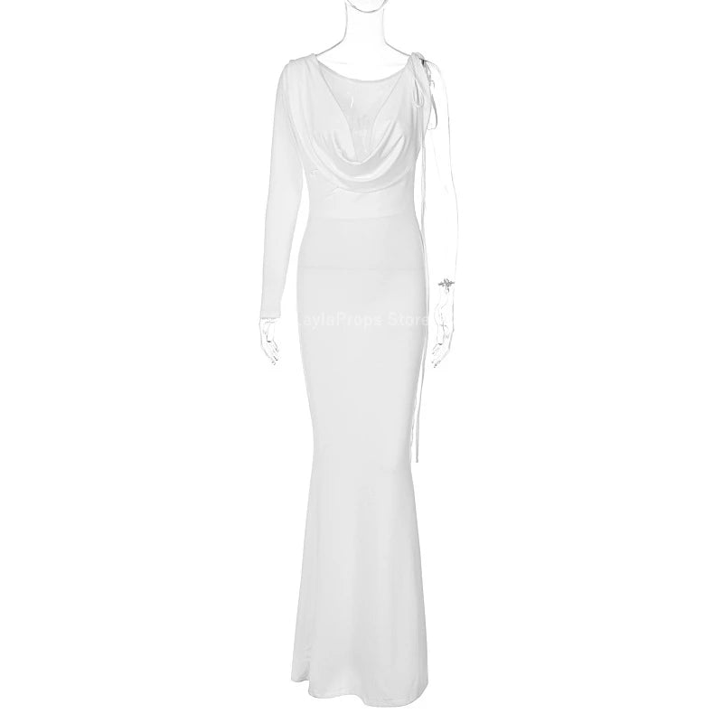 One Shoulder Maternity Dress - Bodycon Photography & Party Dress - MamaNest