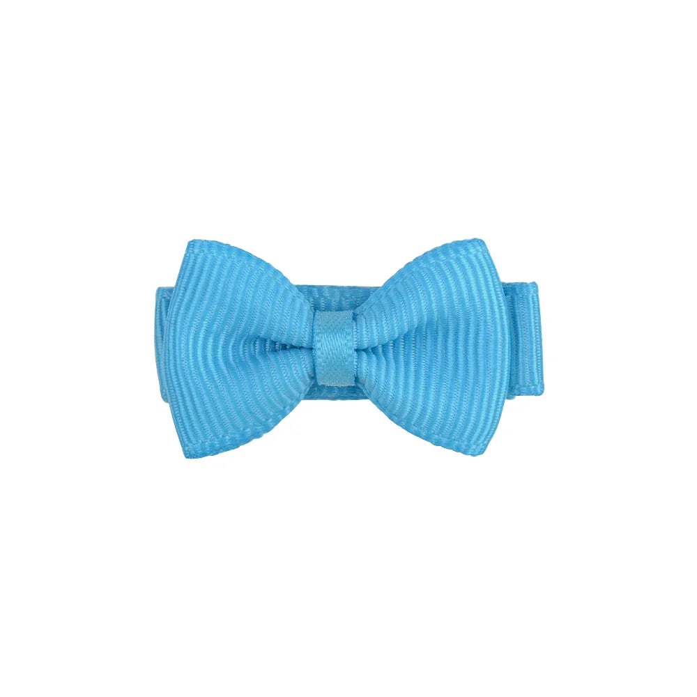 Mini Hair Bows 1.2 Inch - Solid Colour Ribbon Clips for Girls - MamaNest
