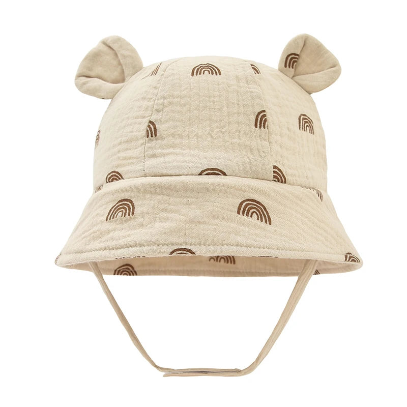 Muslin Baby Sun Hat - Breathable Cotton Summer Cap (3-12 Months) - MamaNest