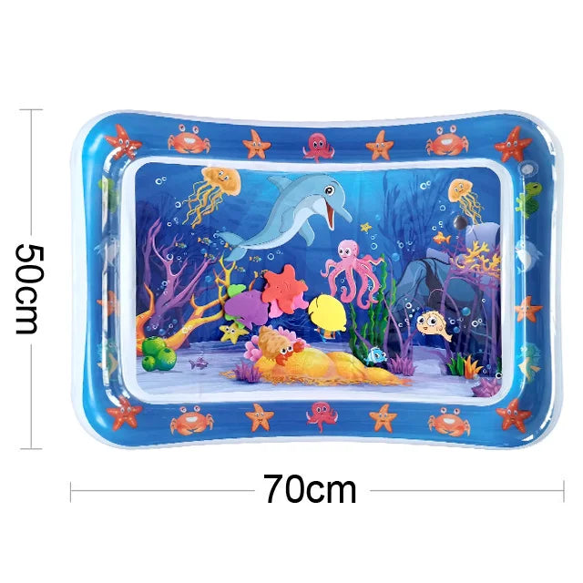 Baby Water Play Mat - Inflatable Tummy Time Activity Mat