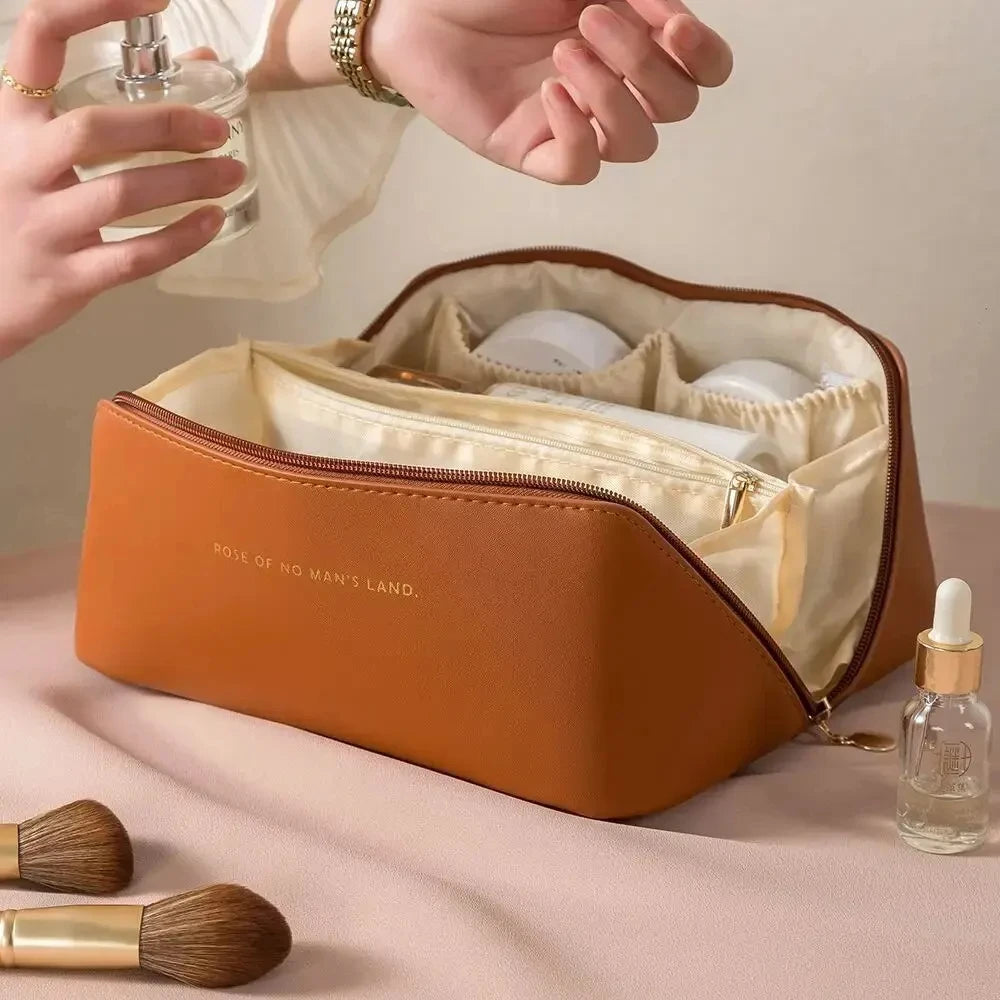 Women Luxury Makeup Organizer Bag Cosmetic Toiletry Kit Case Toiletry Pouch with Zip Lady Storage Box for Cosmetics Toiletries