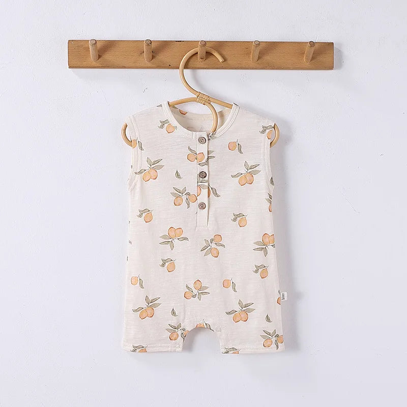 Cotton Baby Romper - Sleeveless Summer Jumpsuit for Newborns 0-24M - MamaNest