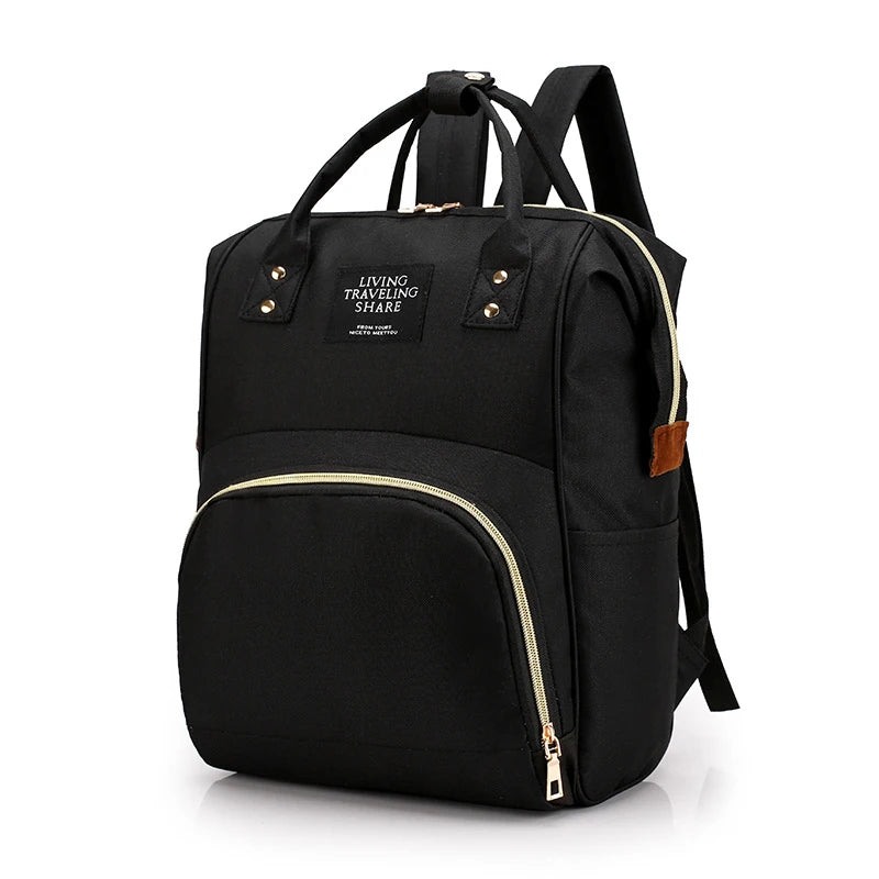 Large Canvas Nappy Bag with Insulated Bottle Holder - Mum Bag - MamaNest