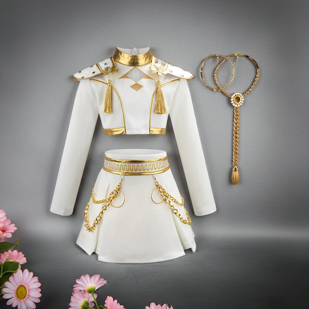 Girls Stage Costume Set 3-Piece - Performance Outfit (4-12 Years) - MamaNest