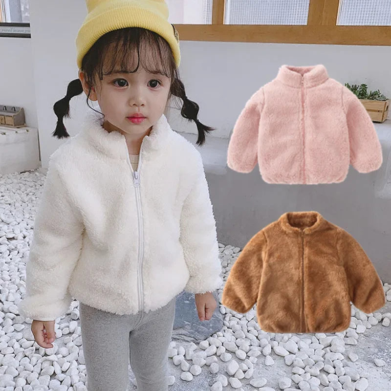 Girls Winter Jacket - Thermal Fleece Lined Coat (1-5 Years) - MamaNest