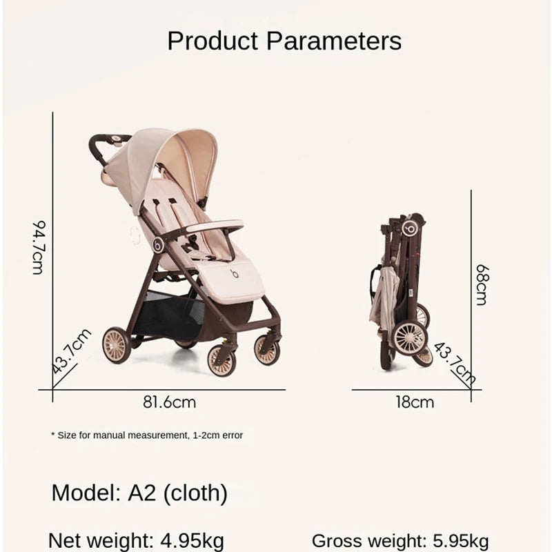 A2 Baby Stroller - Lightweight One-Touch Folding Travel Stroller - MamaNest