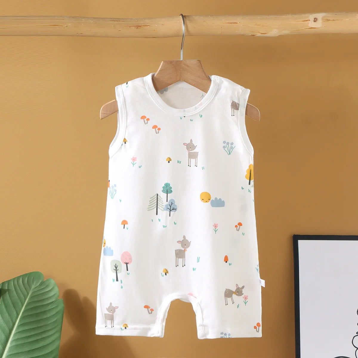 Cotton Baby Crawling Romper - Soft Lightweight Homewear 1-20M - MamaNest