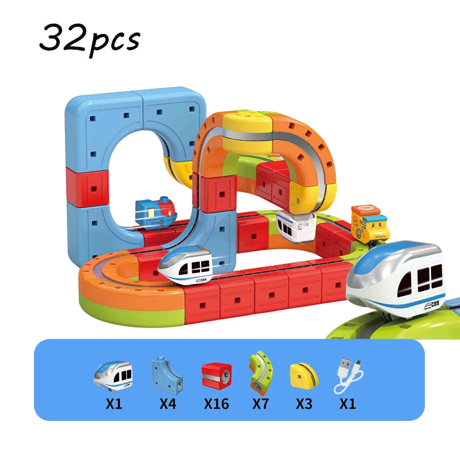 Magic Track Train Set - DIY Building Block Railway Toy - MamaNest