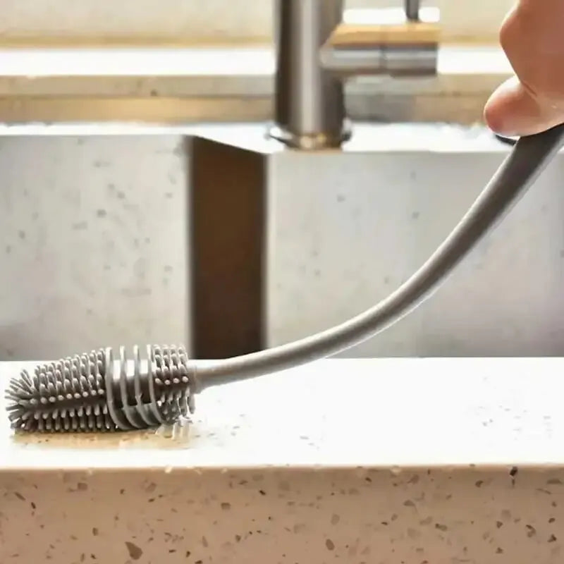 Silicone Cup Brush with Long Handle - Bottle Cleaning Brush - MamaNest