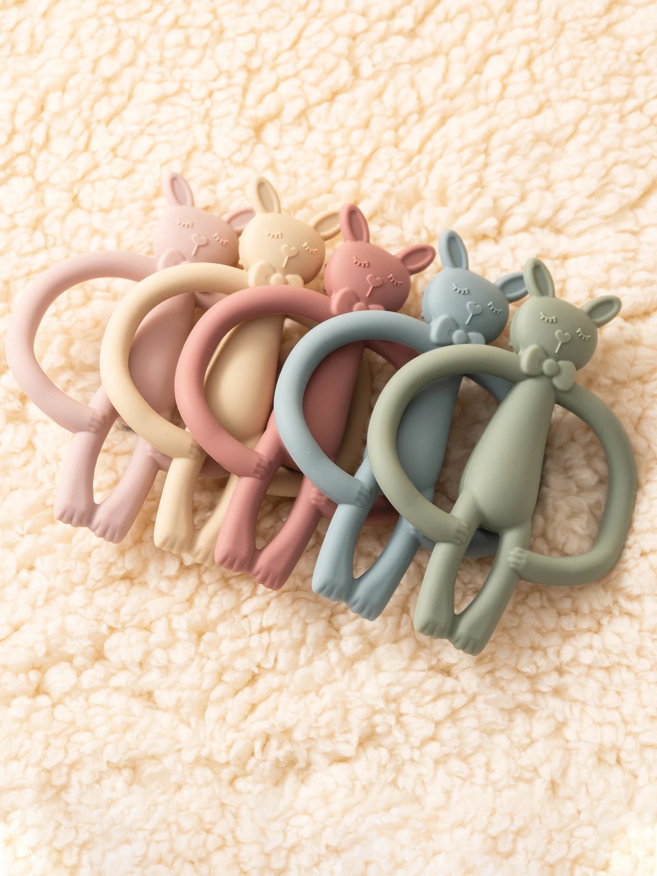 Silicone Baby Teether - Soft Rabbit Chewing Toy for Teething - MamaNest